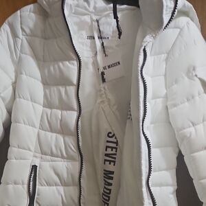 Steve Madden Quilted White Jacket